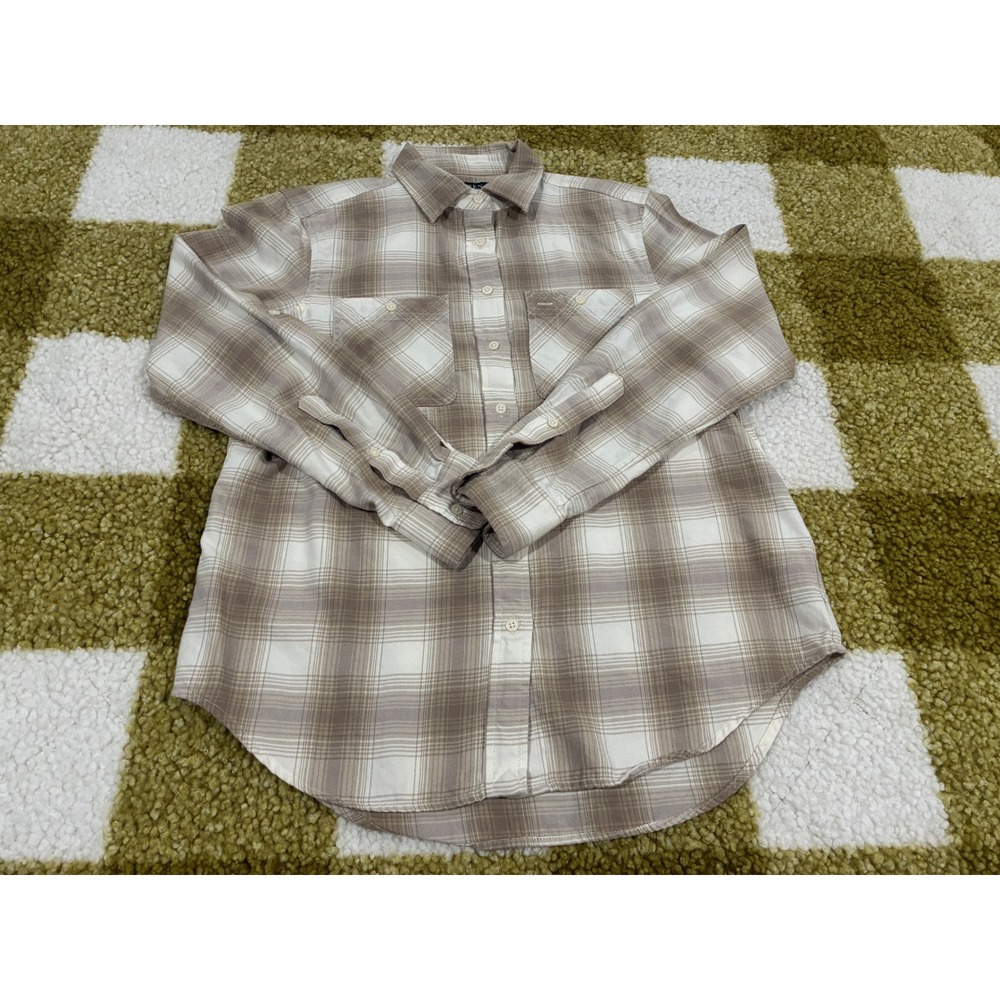 Lauren Ralph Lauren Tan Plaid Cotton Button Down Shirt‎ Petite Medium PM